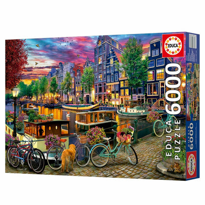 Puzzle Educa Bicicletas en Ámsterdam 6000 Piese - Jucarii si jocuri, Puzzle-uri și puzzle-uri