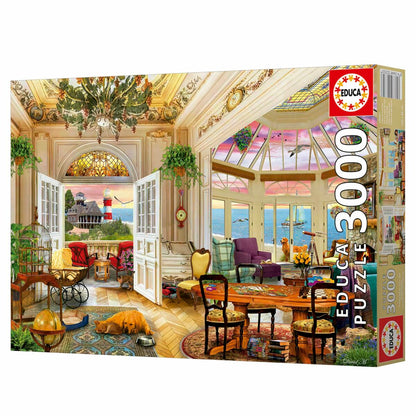 Puzzle Educa Life in the Coast 3000 Piese - Jucarii si jocuri, Puzzle-uri și puzzle-uri