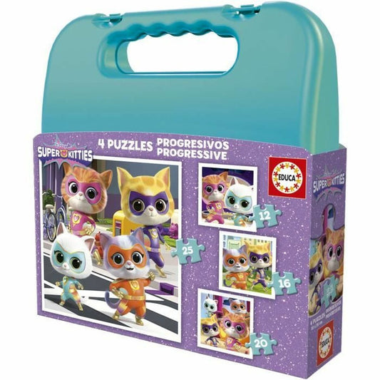Puzzle Educa SuperKitties 12 Piese 16 Piese 20 Piese 25 Piese - Jucarii si jocuri, Puzzle-uri și puzzle-uri