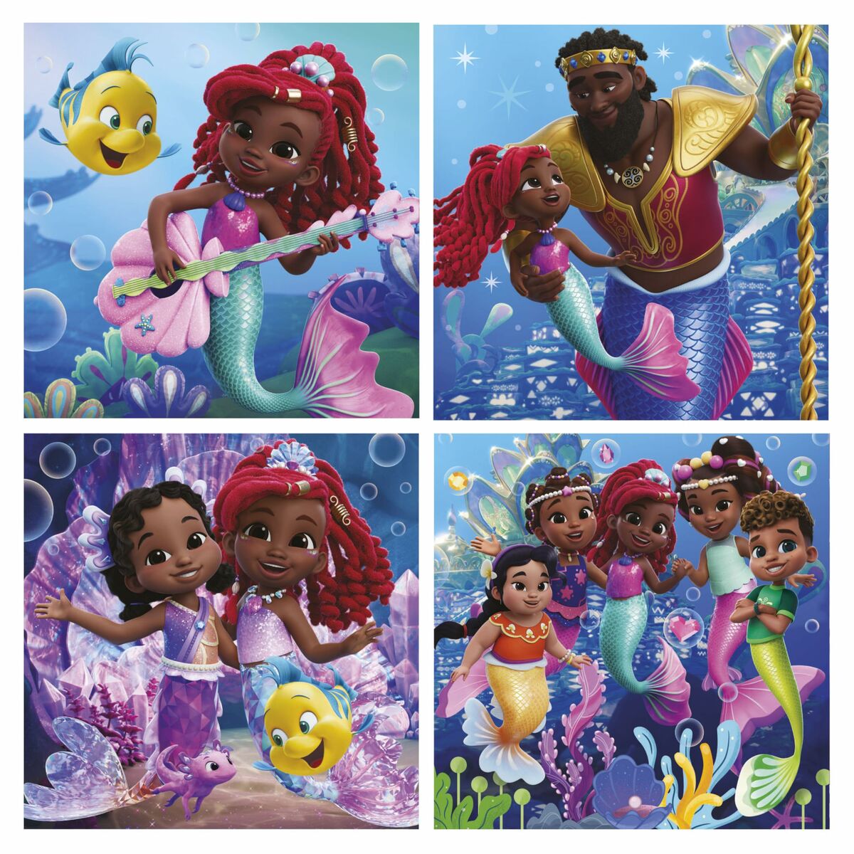 Set de 4 Puzzle-uri Educa Ariel 12 Piese 16 Piese 20 Piese 25 Piese - Jucarii si jocuri, Puzzle-uri și puzzle-uri