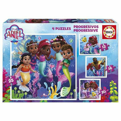 Set de 4 Puzzle-uri Educa Ariel - Jucarii si jocuri, Puzzle-uri și puzzle-uri