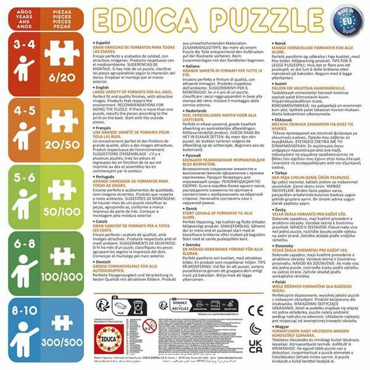 Set de 4 Puzzle-uri Educa Ariel - Jucarii si jocuri, Puzzle-uri și puzzle-uri