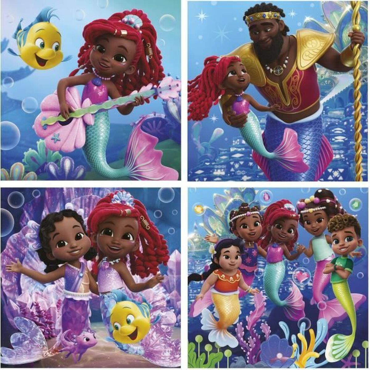 Set de 4 Puzzle-uri Educa Ariel 12 Piese 16 Piese 20 Piese 25 Piese - Jucarii si jocuri, Puzzle-uri și puzzle-uri