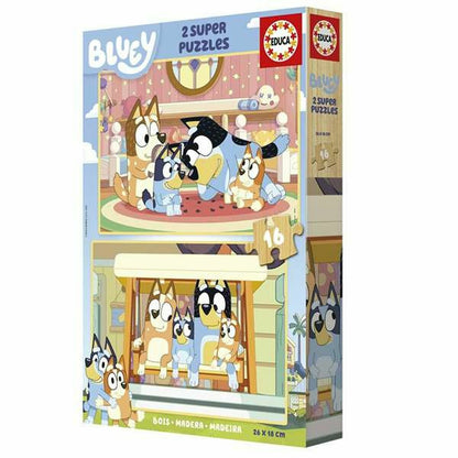 Set de 2 Puzzle-uri Educa Bluey (2 Unități) - Jucarii si jocuri, Puzzle-uri și puzzle-uri