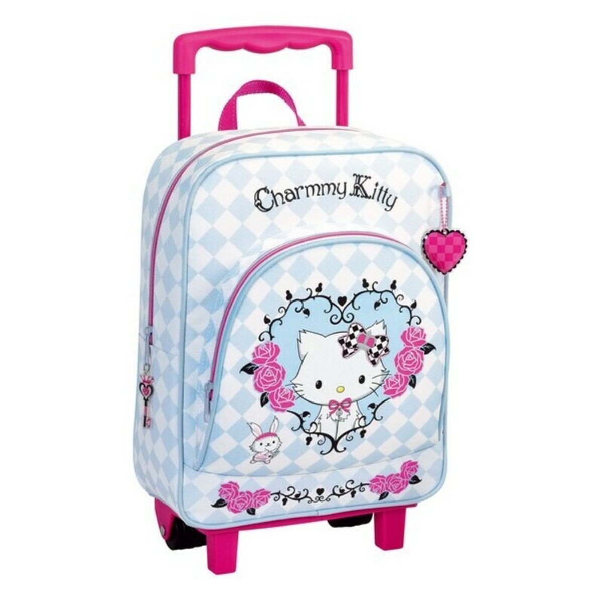 Troler Pliabil pentru Ghiozdan Safta Fucsia 30 x 85 x 23 cm - Birou și papetărie, Material școlar și educațional