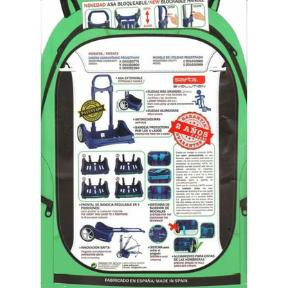 Cărucior rucsac Safta Roz 40 x 85 x 28 cm - Birou și papetărie, Material școlar și educațional