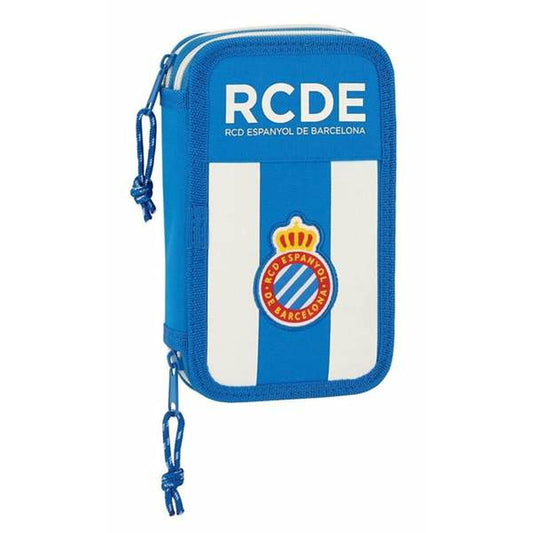 Creion dublu RCD Espanyol Albastru Alb 12,5 x 19,5 x 4 cm - Birou și papetărie, Material școlar și educațional