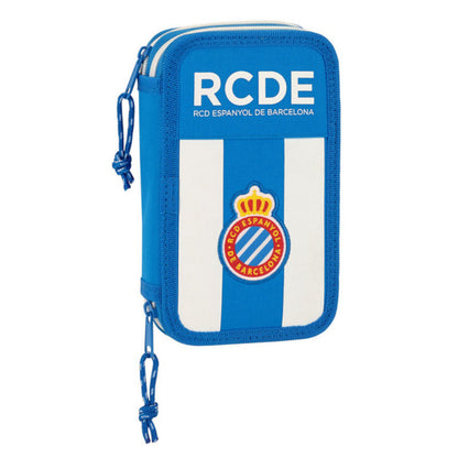 Creion dublu RCD Espanyol Albastru Alb 12.5 x 19.5 x 4 cm (28 Piese) - Birou și papetărie, Material școlar și educațional