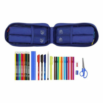 Cutie pentru creioane Atlético Madrid In blue Bleumarin 12 x 23 x 5 cm (33 Piese) - Birou și papetărie, Material școlar și educațional