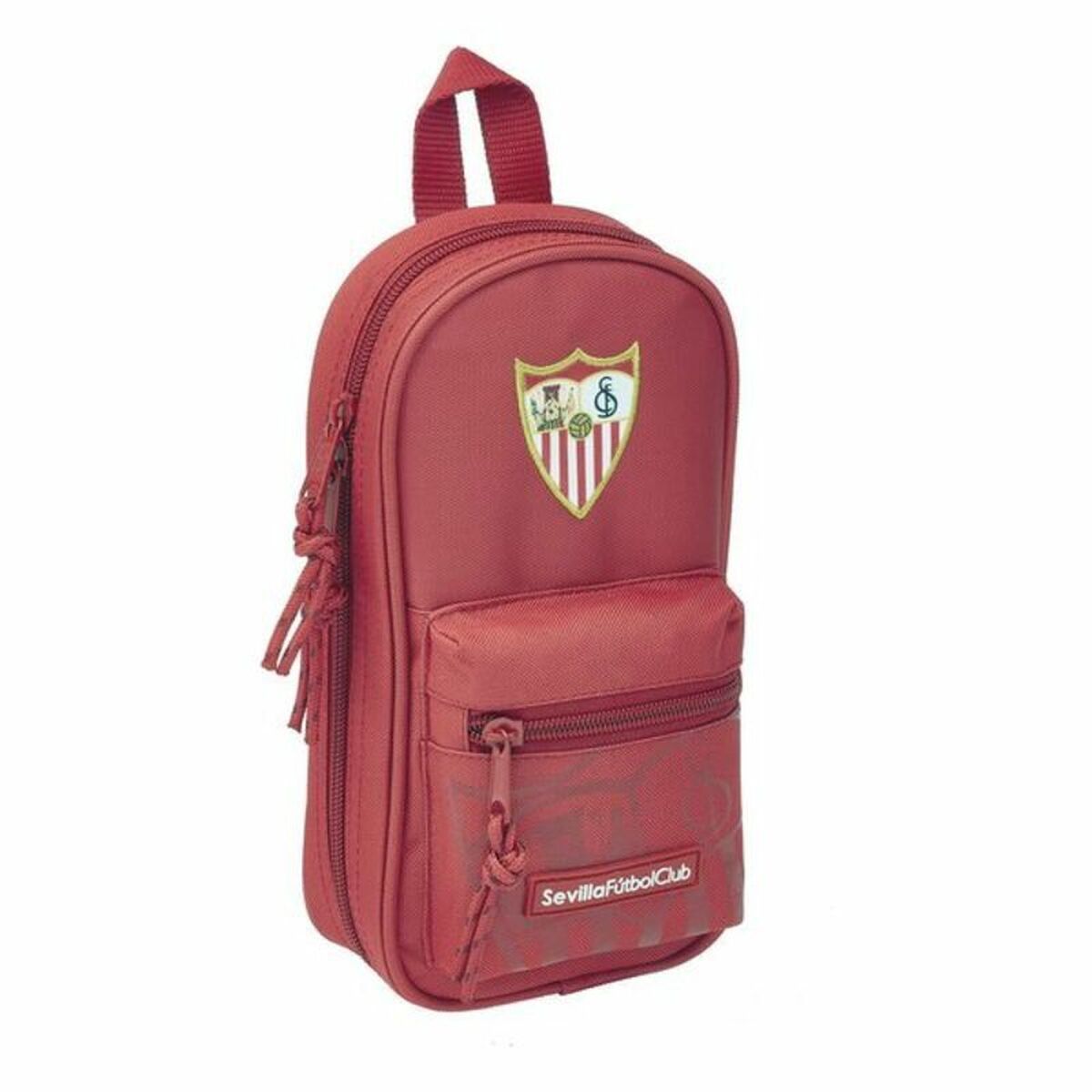 Cutie pentru creioane Sevilla Fútbol Club SAF411956747 Roșu 12 x 23 x 5 cm (33 Piese) - Birou și papetărie, Material școlar și educațional