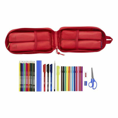 Cutie pentru creioane Sevilla Fútbol Club SAF411956747 Roșu 12 x 23 x 5 cm (33 Piese) - Birou și papetărie, Material școlar și educațional