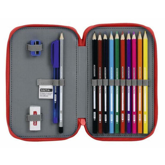 Creion dublu Real Sporting de Gijón Roșu 12.5 x 19.5 x 4 cm (28 Piese) - Birou și papetărie, Material școlar și educațional