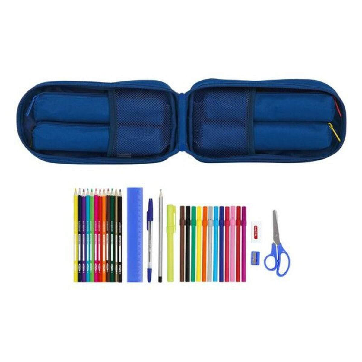 Cutie pentru creioane BlackFit8 M747 Albastru închis 12 x 23 x 5 cm (33 Piese) - Birou și papetărie, Material școlar și educațional