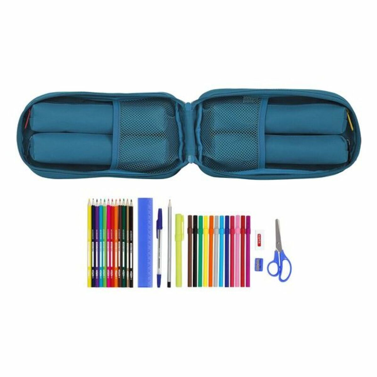 Cutie pentru creioane BlackFit8 M747 Albastru 12 x 23 x 5 cm (33 Piese) - Birou și papetărie, Material școlar și educațional