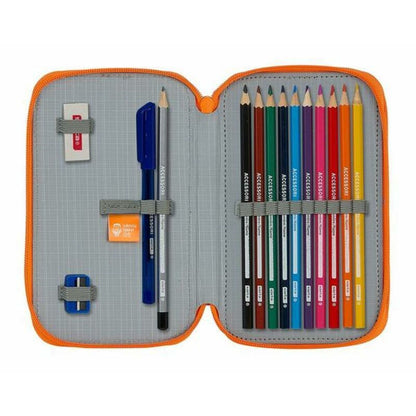 Creion dublu Valencia Basket M854 Albastru Portocaliu 12.5 x 19.5 x 4 cm (28 Piese) - Birou și papetărie, Material școlar și educațional