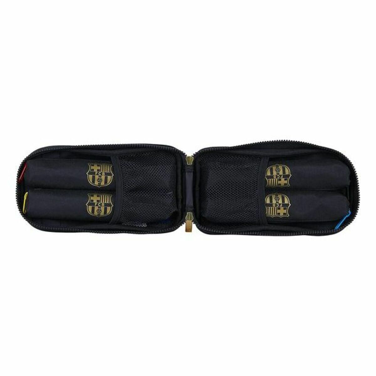 Cutie pentru creioane F.C. Barcelona M847 Negru 12 x 23 x 5 cm - Birou și papetărie, Material școlar și educațional