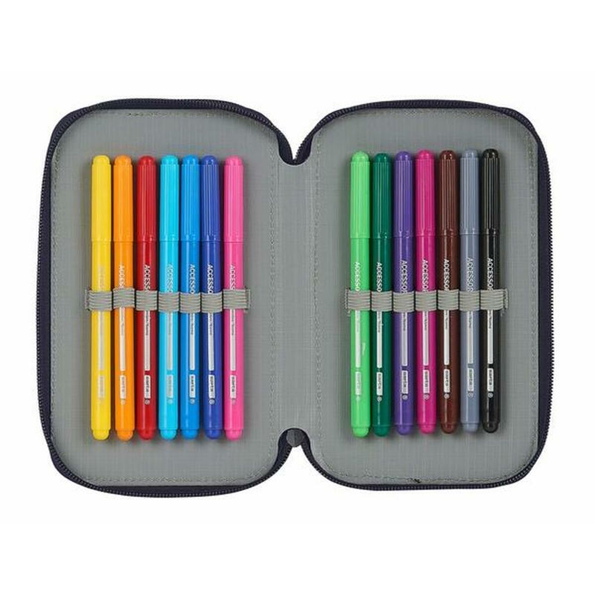 Creion dublu RFEF M854 Roșu 12.5 x 19.5 x 4 cm (28 Piese) - Birou și papetărie, Material școlar și educațional