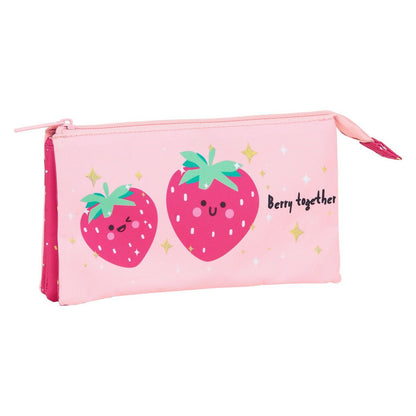 Penar triplu Berry Brillant BlackFit8 Berry brilliant Roz 22 x 12 x 3 cm - Birou și papetărie, Material școlar și educațional