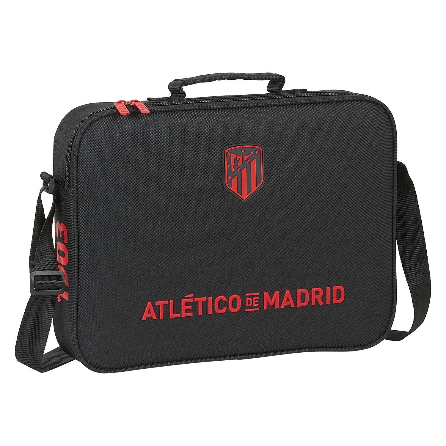 ghiozdan de școală Atlético Madrid Negru (38 x 28 x 6 cm) - Birou și papetărie, Material școlar și educațional