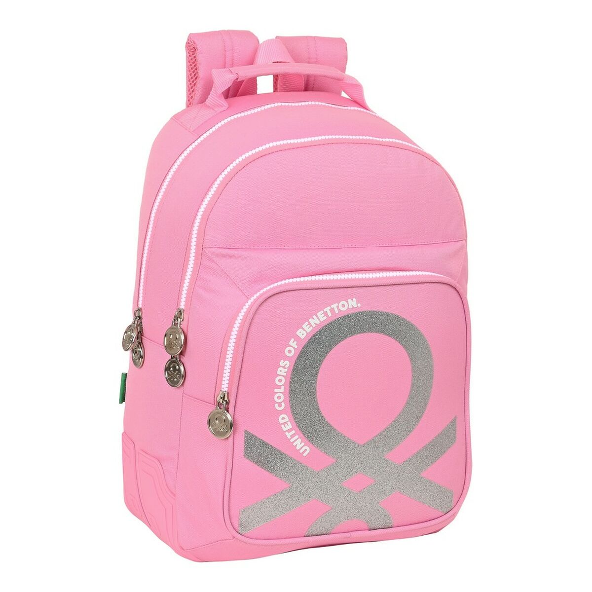 Ghiozdan Benetton Roz (32 x 42 x 15 cm) - Birou și papetărie, Material școlar și educațional