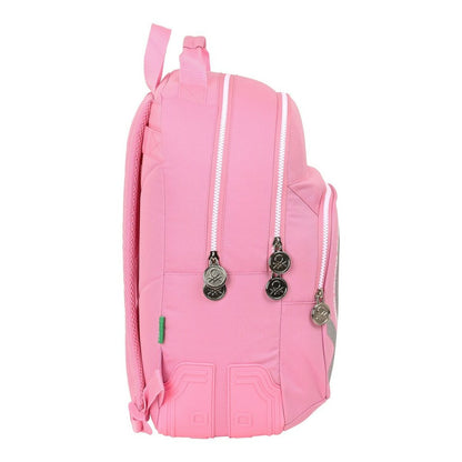 Ghiozdan Benetton Roz (32 x 42 x 15 cm) - Birou și papetărie, Material școlar și educațional