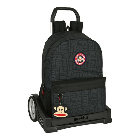 Ghiozdan cu Roți Paul Frank Team player Negru 30 x 46 x 14 cm - Birou și papetărie, Material școlar și educațional