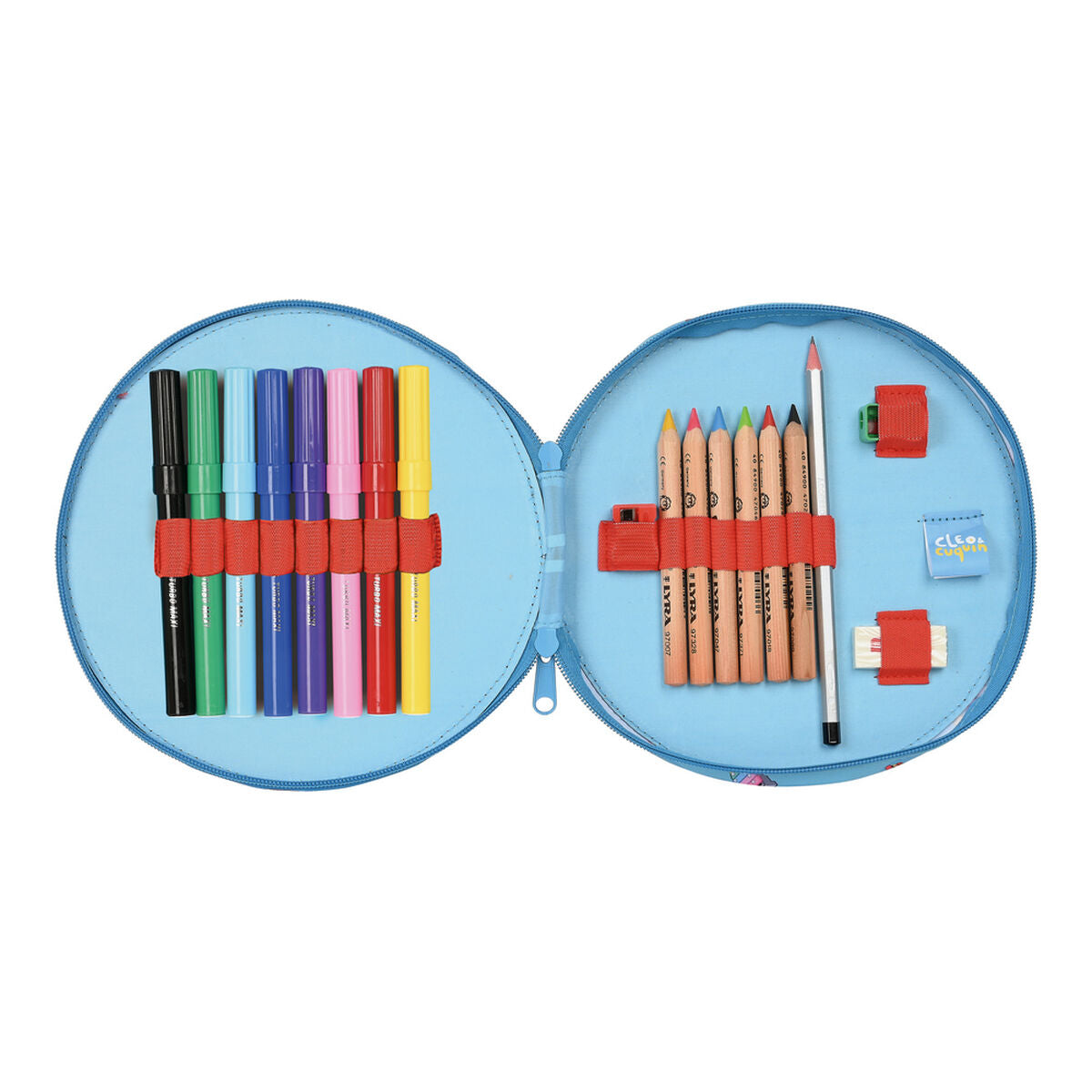 Penar Cleo & Cuquin Good Night Rotund Albastru (18 Piese) - Birou și papetărie, Material școlar și educațional