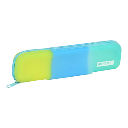 Penar Școlar Safta Albastru Verde Galben (20 x 5.5 x 2 cm) - Birou și papetărie, Material școlar și educațional