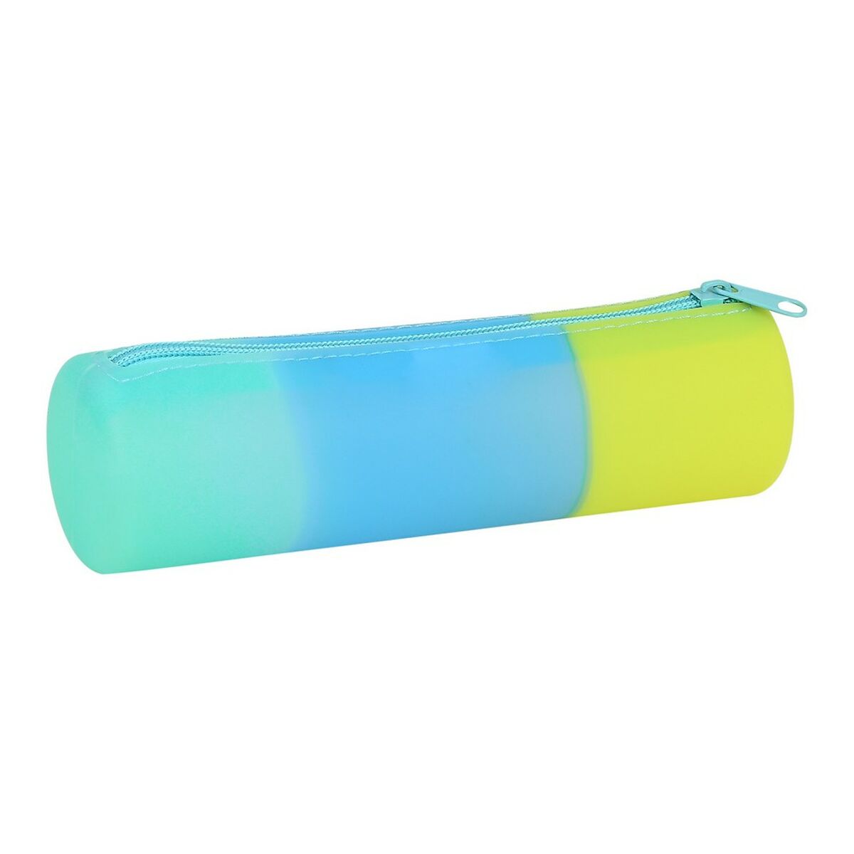 Penar Școlar Cilindric Safta Albastru Verde Galben (20 x 5 x 5 cm) - Birou și papetărie, Material școlar și educațional