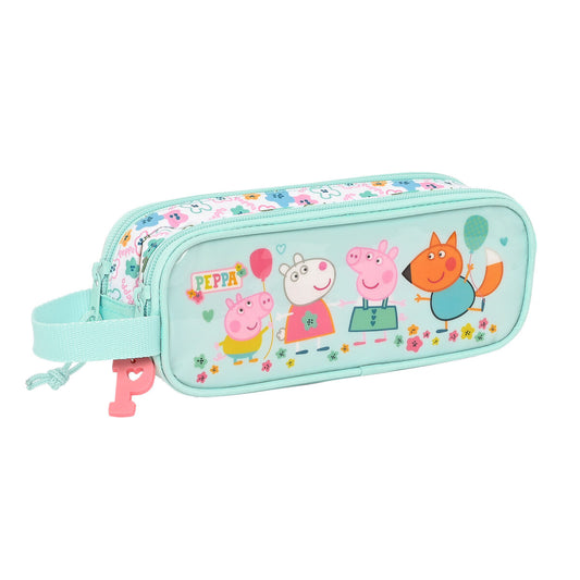 Penar dublu Peppa Pig Cosy corner Albastru deschis (21 x 8 x 6 cm) - Birou și papetărie, Material școlar și educațional
