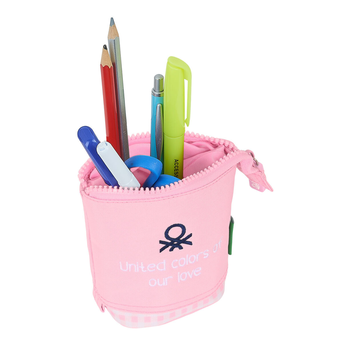 Trusă Ceașcă Benetton Vichy Roz (8 x 19 x 6 cm) - Birou și papetărie, Material școlar și educațional