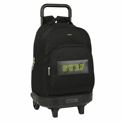 Ghiozdan cu Roți Safta Surf Negru (33 x 45 x 22 cm) - Birou și papetărie, Material școlar și educațional
