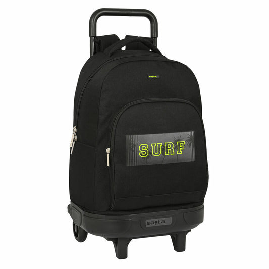 Ghiozdan cu Roți Safta Surf Negru (33 x 45 x 22 cm) - Birou și papetărie, Material școlar și educațional