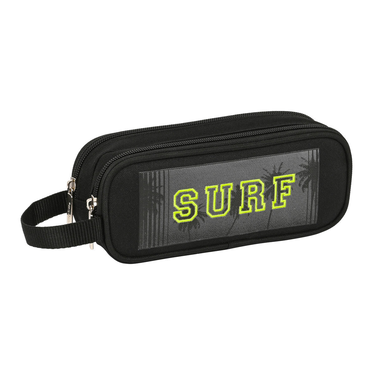Penar dublu Safta Surf Negru (21 x 8 x 6 cm) - Birou și papetărie, Material școlar și educațional