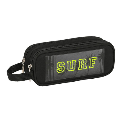 Penar dublu Safta Surf Negru (21 x 8 x 6 cm) - Birou și papetărie, Material școlar și educațional
