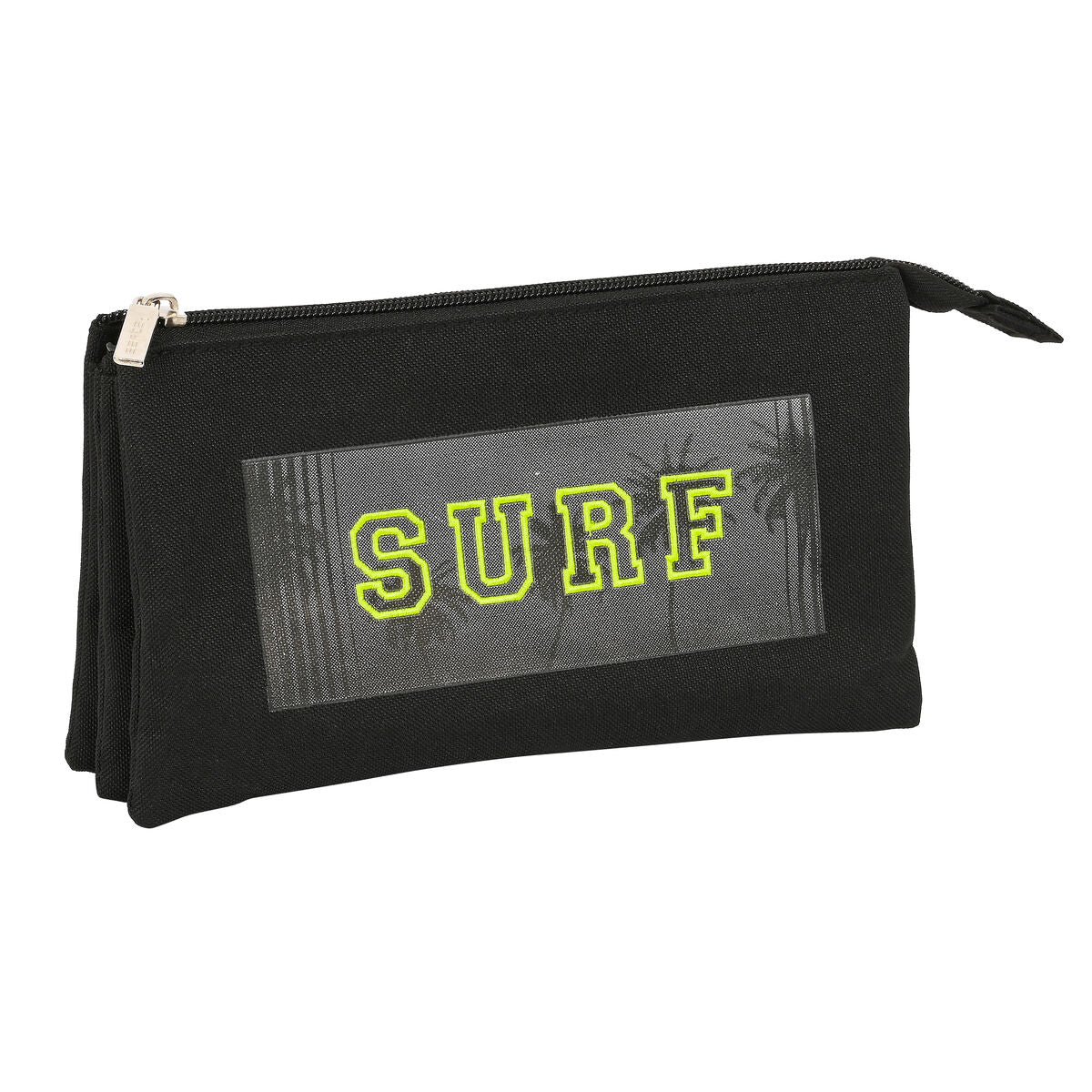 Penar triplu Safta Surf Negru (22 x 12 x 3 cm) - Birou și papetărie, Material școlar și educațional