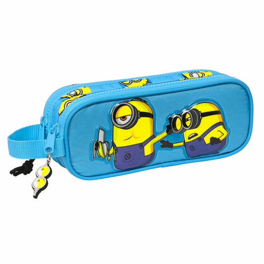 Penar dublu Minions Minionstatic Albastru (21 x 8 x 6 cm) - Birou și papetărie, Material școlar și educațional