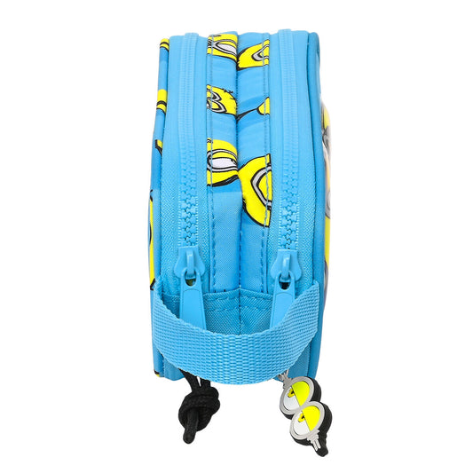 Penar dublu Minions Minionstatic Albastru (21 x 8 x 6 cm) - Birou și papetărie, Material școlar și educațional