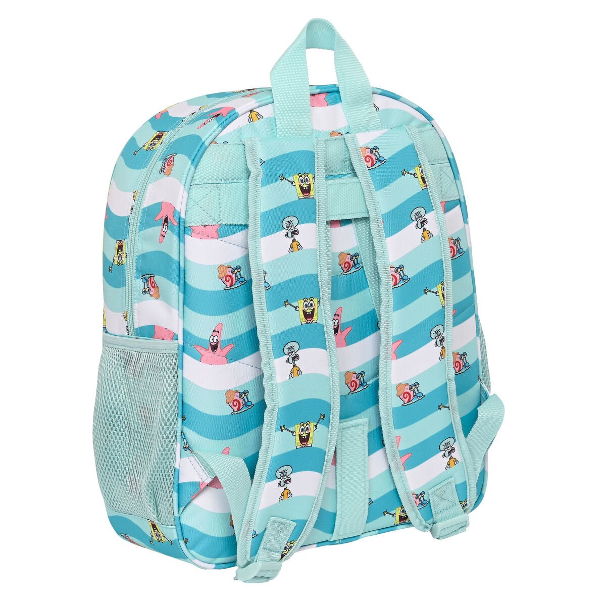 Ghiozdan Spongebob Stay positive Albastru Alb 32 x 38 x 12 cm - Birou și papetărie, Material școlar și educațional