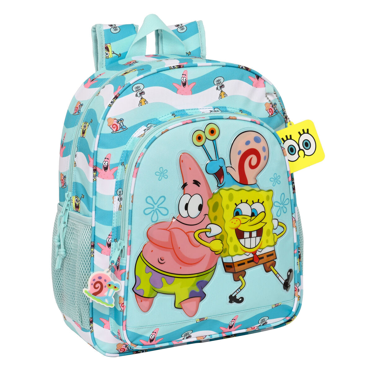 Ghiozdan Spongebob Stay positive Albastru Alb 32 x 38 x 12 cm - Birou și papetărie, Material școlar și educațional