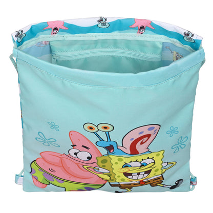 Geantă Rucsac cu Bretele Spongebob Stay positive Albastru Alb 26 x 34 x 1 cm - Birou și papetărie, Material școlar și educațional