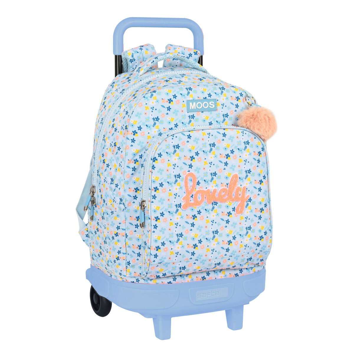 Ghiozdan cu Roți Moos Lovely Albastru 33 X 45 X 22 cm - Birou și papetărie, Material școlar și educațional