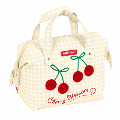 Trusă Școlară Safta Cherry Bej 26.5 x 17.5 x 12.5 cm - Birou și papetărie, Material școlar și educațional