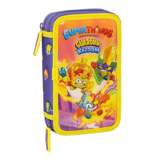 Creion dublu SuperThings Guardians of Kazoom Galben Mov (28 Piese) - Birou și papetărie, Material școlar și educațional