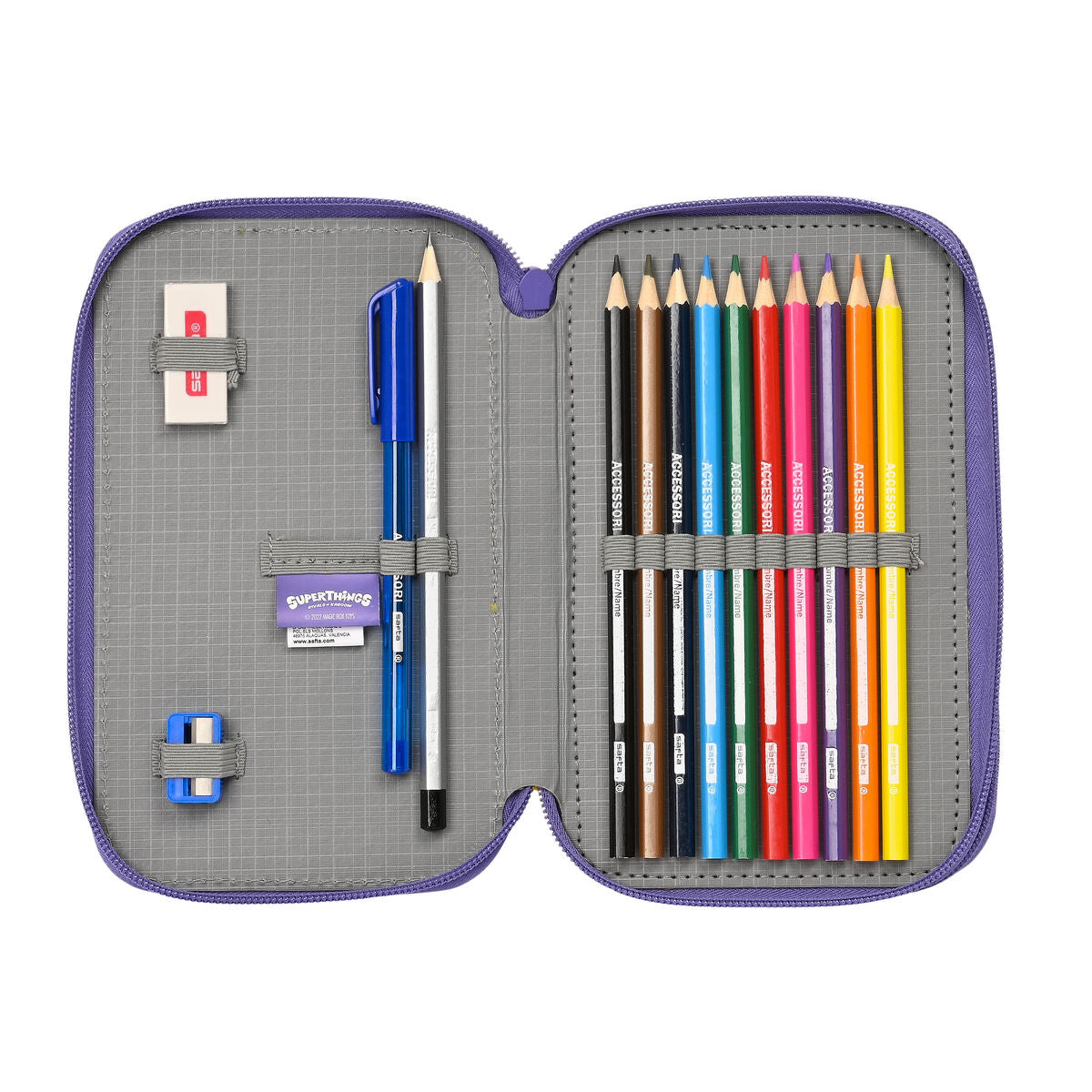 Creion dublu SuperThings Guardians of Kazoom Galben Mov (28 Piese) - Birou și papetărie, Material școlar și educațional