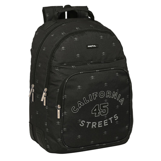 Ghiozdan Safta California Negru 32 x 42 x 15 cm - Birou și papetărie, Material școlar și educațional