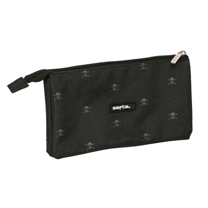 Penar triplu Safta California Negru 22 x 12 x 3 cm - Birou și papetărie, Material școlar și educațional