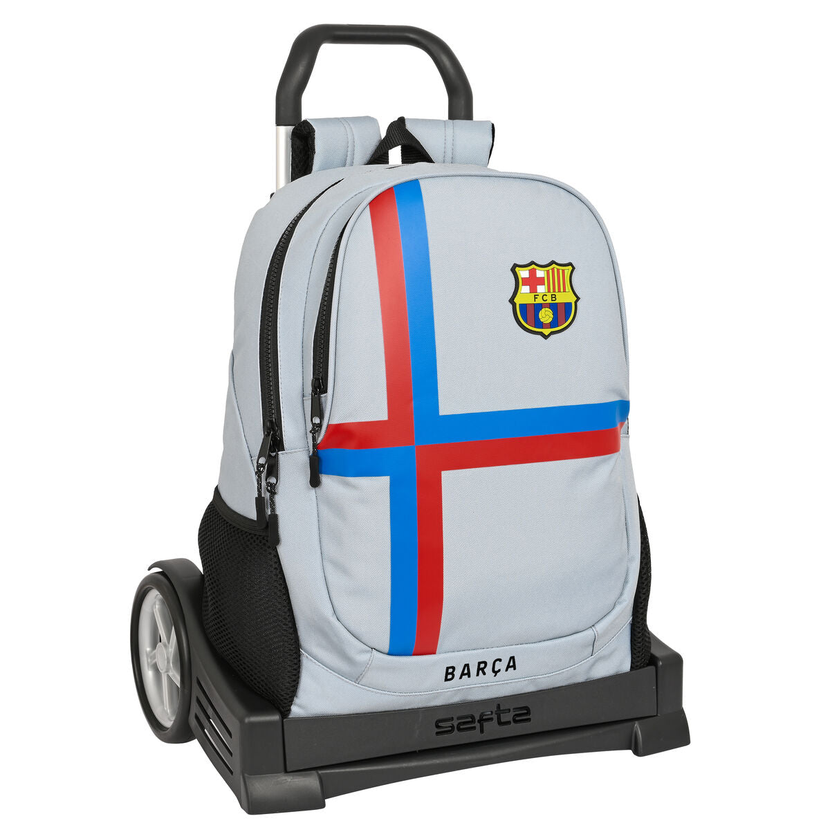 Ghiozdan cu Roți F.C. Barcelona Gri 32 x 44 x 16 cm - Birou și papetărie, Material școlar și educațional