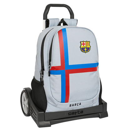 Ghiozdan cu Roți F.C. Barcelona Gri 32 x 44 x 16 cm - Birou și papetărie, Material școlar și educațional