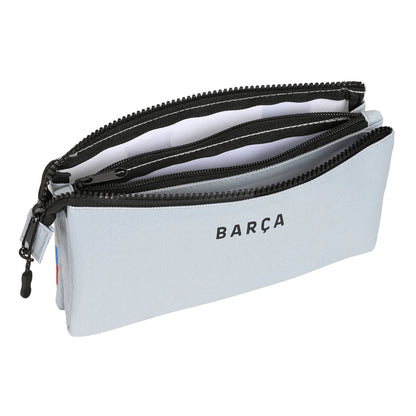 Penar triplu F.C. Barcelona Gri (22 x 12 x 3 cm) - Birou și papetărie, Material școlar și educațional